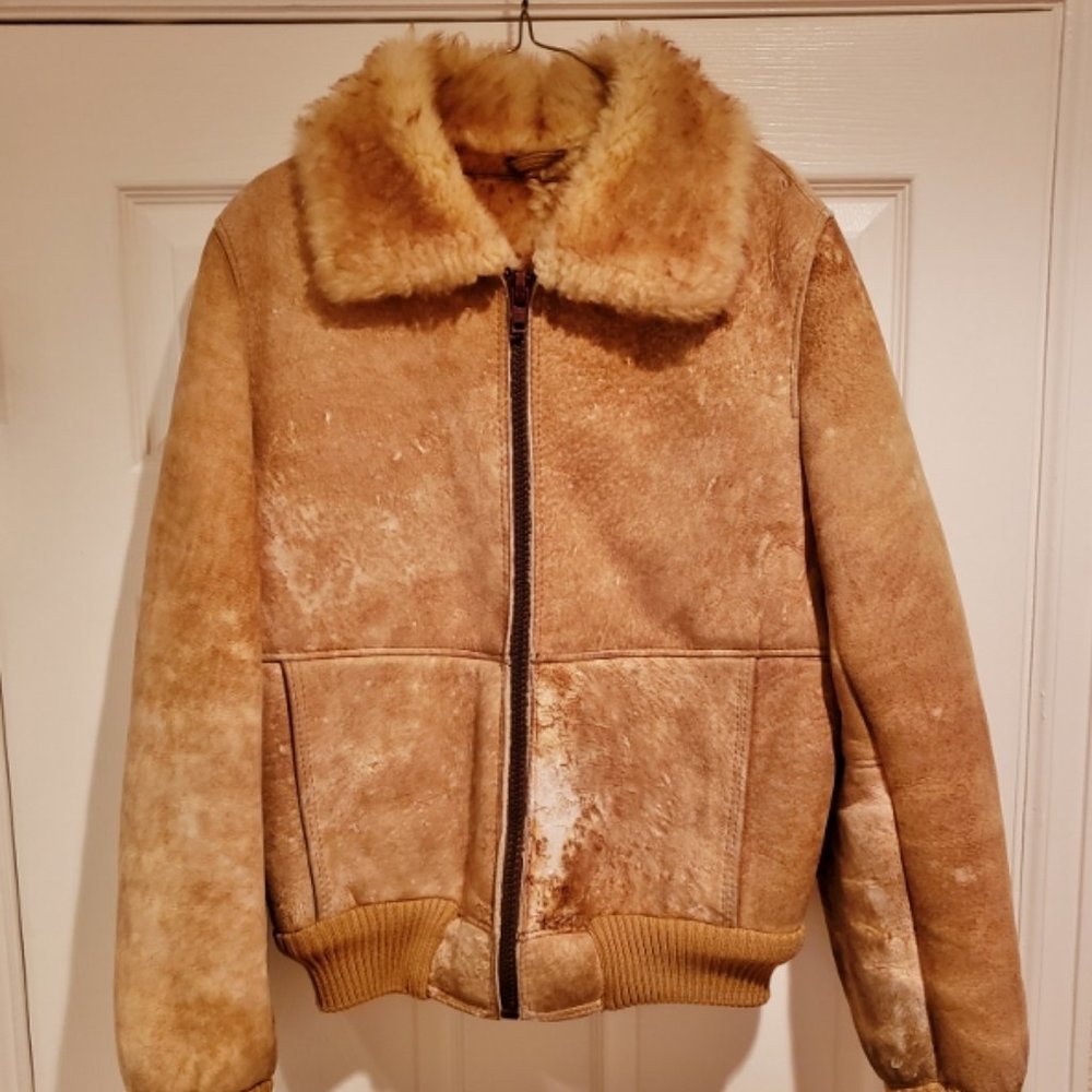 100% Sheepskin Bomber Jacket